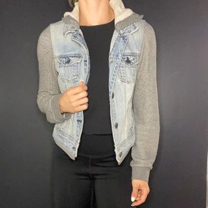American Eagle Jean Jacket Hoodie